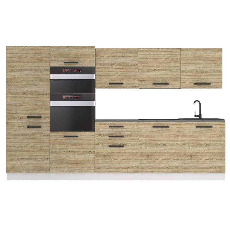 Belini Cucina Premium 300 cm rovere Sonoma con piano di lavoro GRACE Produttore TOR GRACE/0/WT/DS/B/B1