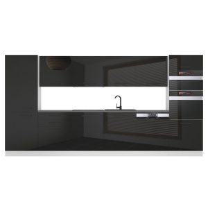 Belini Cucina Premium 360 cm nero lucido con piano di lavoro NAOMI Produttore