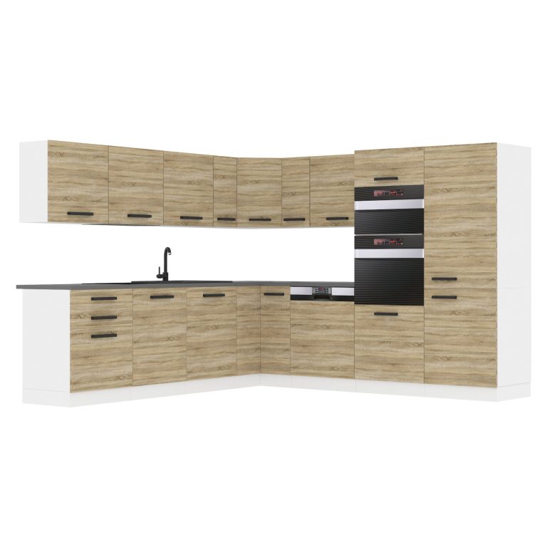 Belini Cucina Premium 540 cm rovere Sonoma senza piano di lavoro JANE Produttore TOR JANE/0/WT/DS/0/B1