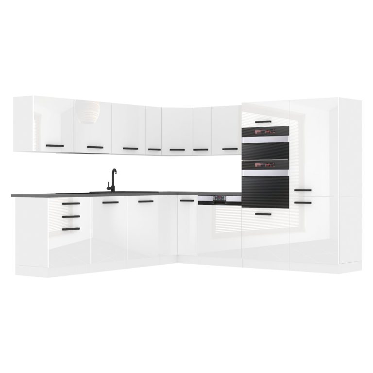 Belini Cucina Premium 540 cm bianco lucido senza piano di lavoro JANE Produttore INF JANE/0/WT/W/0/B1