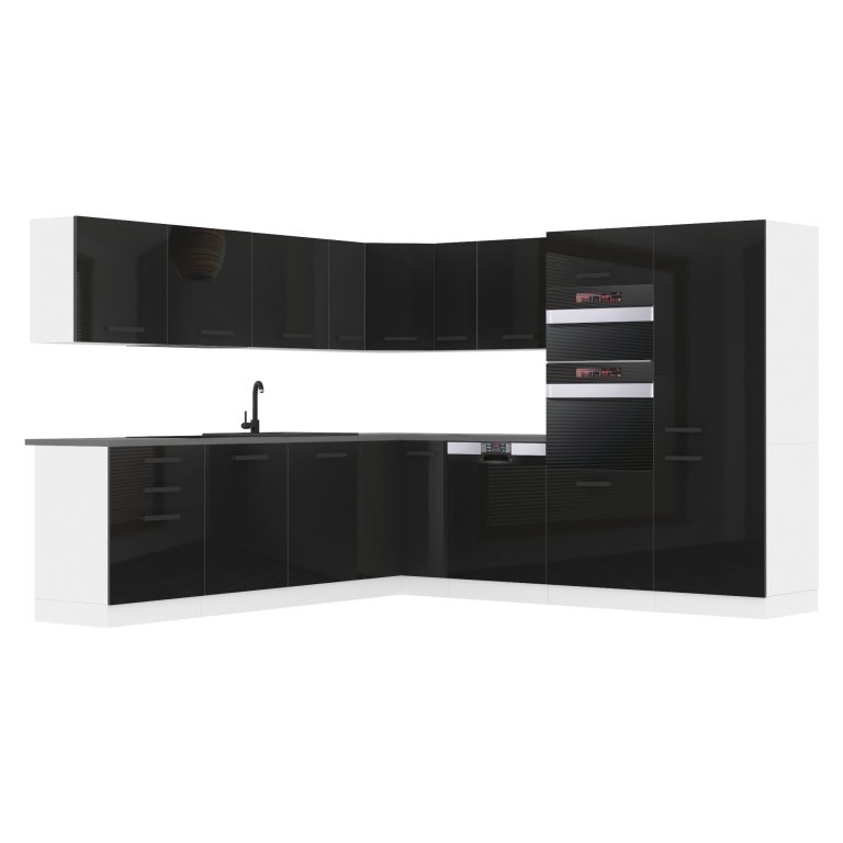 Belini Cucina Premium 540 cm nero lucido senza piano di lavoro JANE Produttore INF JANE/0/WT/B/0/B1