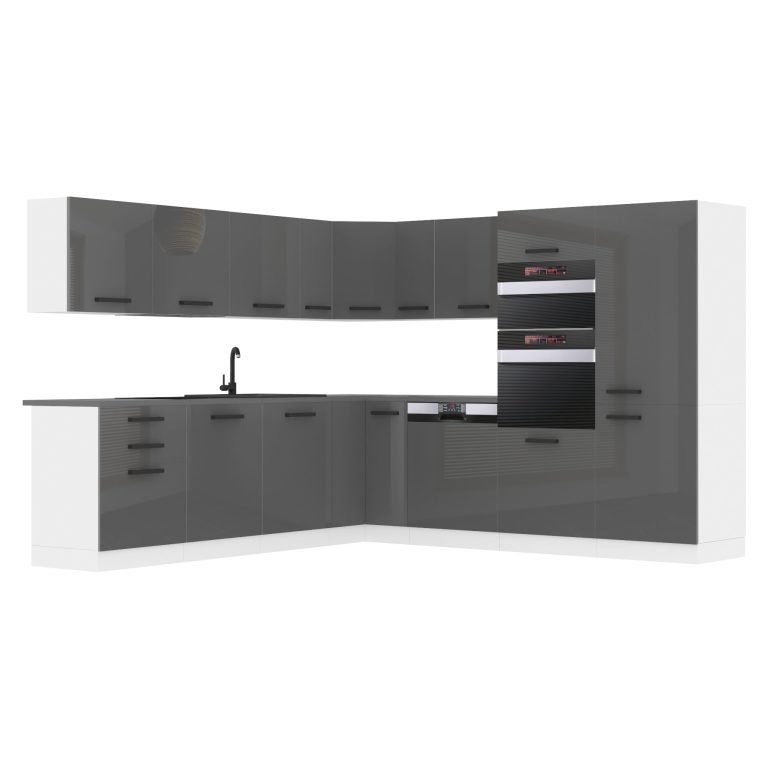 Belini Cucina Premium 540 cm grigio lucido senza piano di lavoro JANE Produttore INF JANE/0/WT/S/0/B1