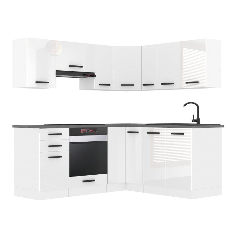 Belini cucina Premium 380 cm bianco lucido senza piano di lavoro Produttore INF SARAH/1/WT/W/0/B1