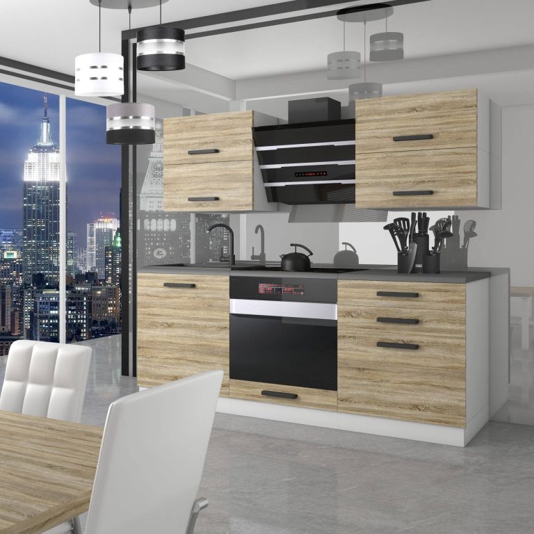 Belini Cucina Premium 180 cm rovere Sonoma senza piano di lavoro EMILY Produttore TOR EMILY/0/WT/DS/0/B1