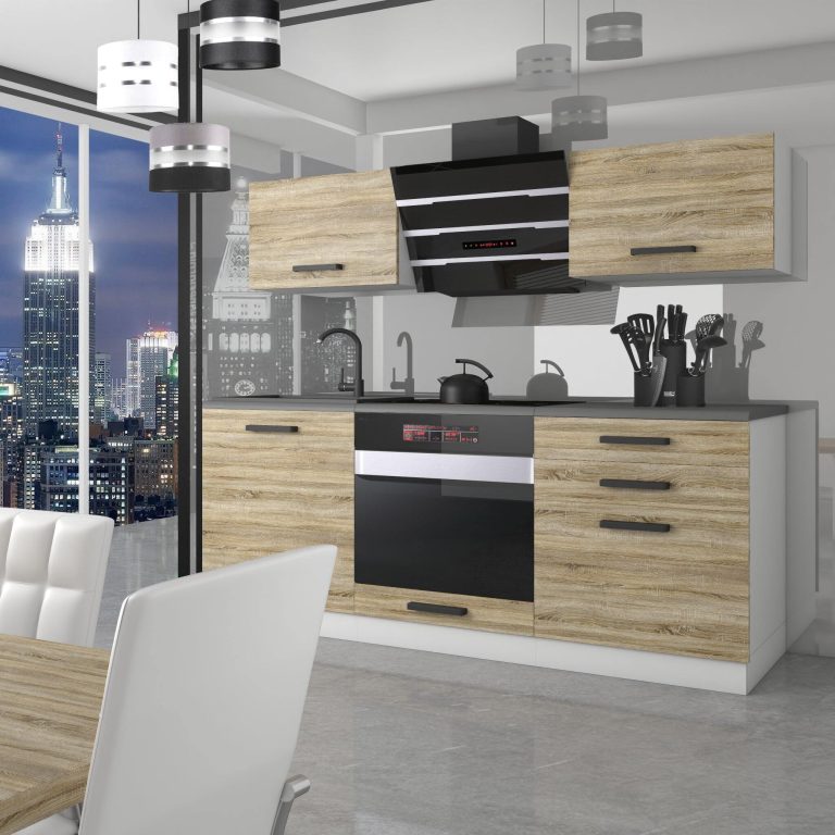 Belini Cucina Premium 180 cm rovere Sonoma senza piano di lavoro SOPHIA Produttore TOR SOPHIA/0/WT/DS/0/B1
