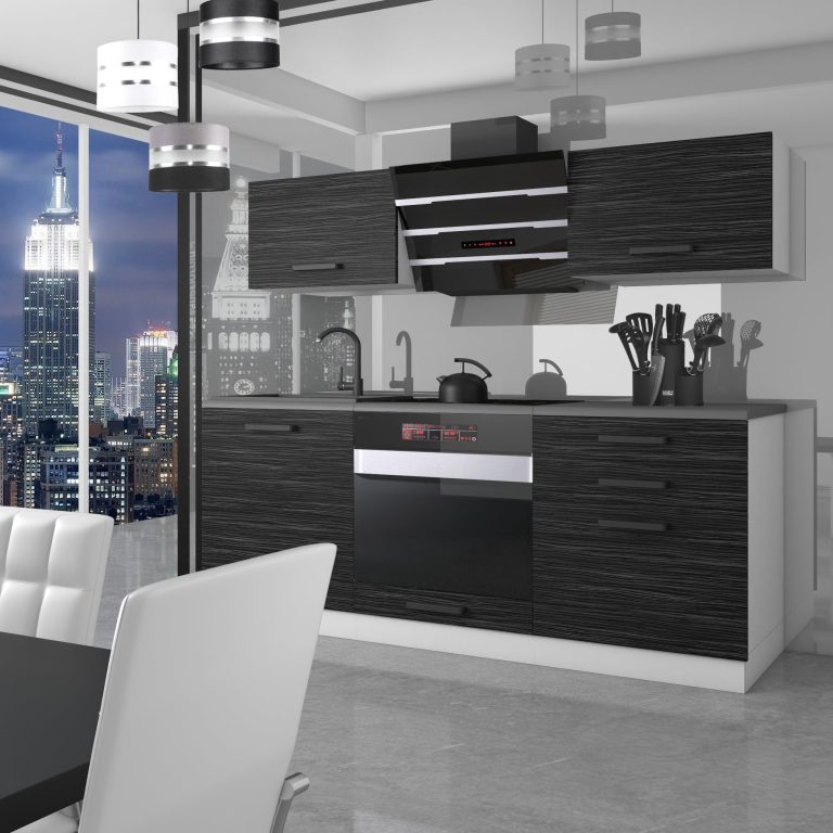 Belini Cucina Premium 180 cm royal ebony senza piano di lavoro SOPHIA Produttore TOR SOPHIA/0/WT/HK/0/B1
