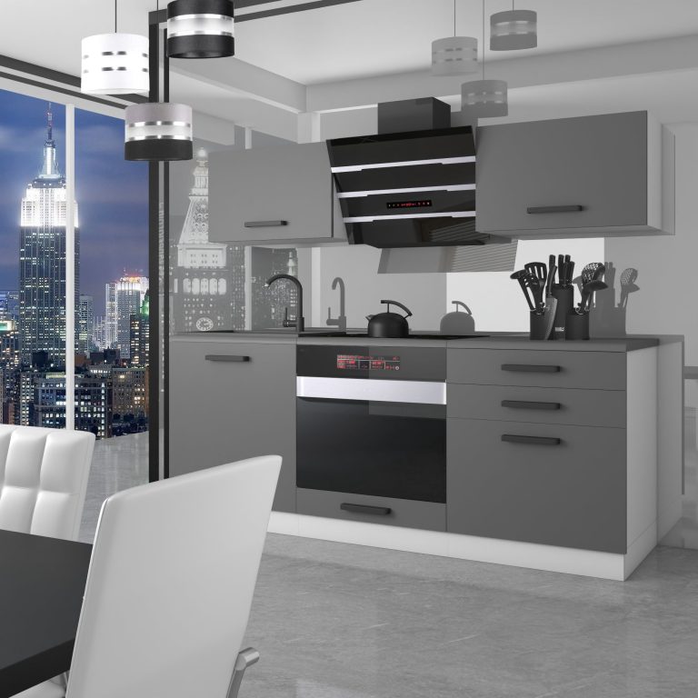 Belini Cucina Premium 180 cm grigio opaco senza piano di lavoro SOPHIA Produttore TOR SOPHIA/0/WT/SR/0/B1