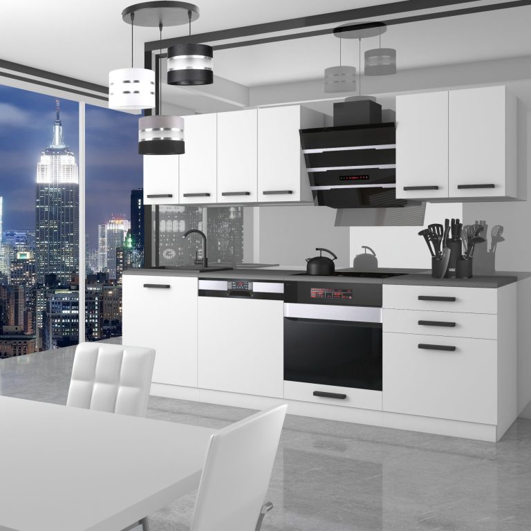 Belini Cucina Premium 240 cm bianco opaco senza piano di lavoro SUSAN Produttore TOR SUSAN/0/WT/WT/0/B1