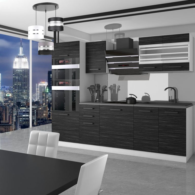 Belini Cucina Premium 240 cm royal ebony senza piano di lavoro TRACY Produttore TOR TRACY/0/WT/HK/0/B1
