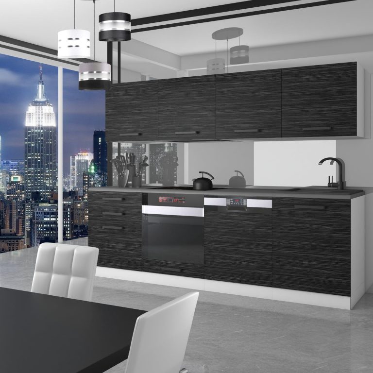 Belini Cucina Premium 240 cm royal ebony senza piano di lavoro ALICE Produttore TOR ALICE/0/WT/HK/0/B1
