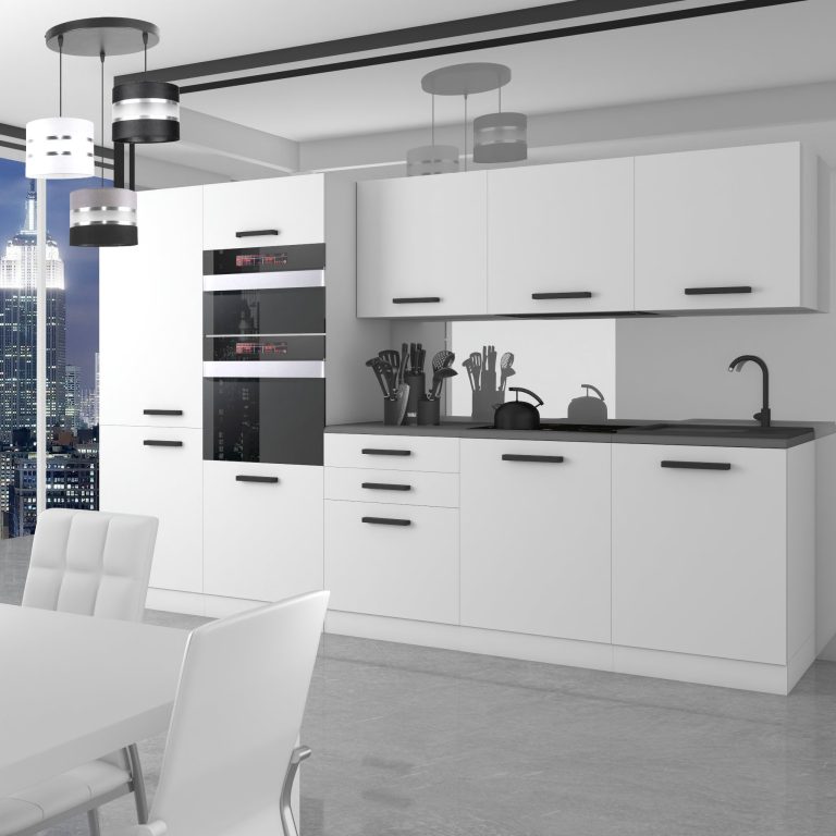 Belini Cucina Premium 300 cm bianco opaco senza piano di lavoro GRACE Produttore TOR GRACE/0/WT/WT/0/B1