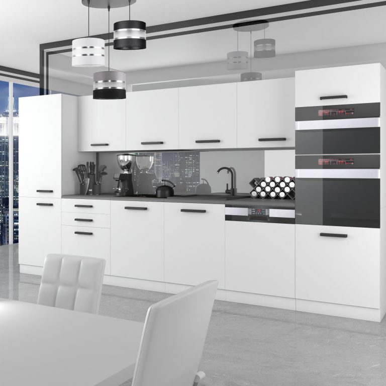 Belini Cucina Premium 360 cm bianco opaco senza piano di lavoro NAOMI Produttore TOR NAOMI/0/WT/WT/0/B1
