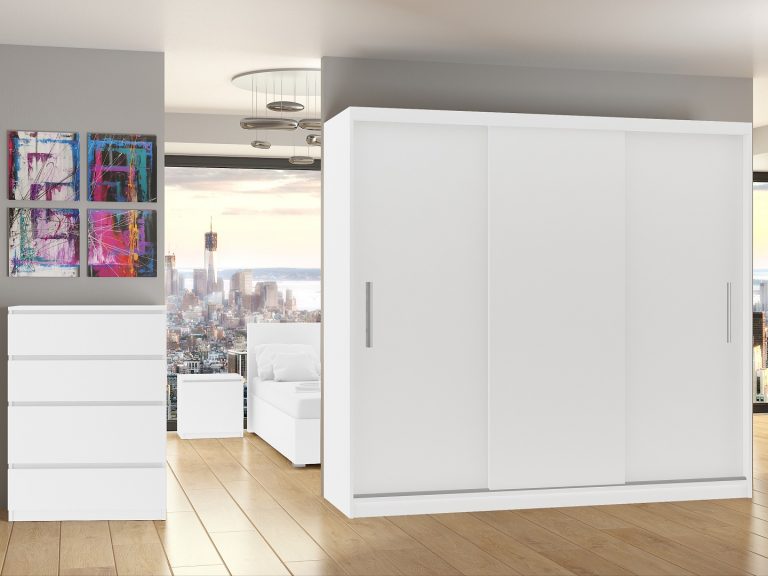Armadio scorrevole 232 cm bianco opaco Produttore SI SZP4/2/1W/3W/0/AL