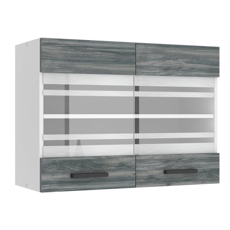 Belini Mobile da cucina Premium Versione completa superiore 80 cm Grigio Antracite Glamour Wood Produttore TOR SGW80/0/WT/GW/0/B1/PP