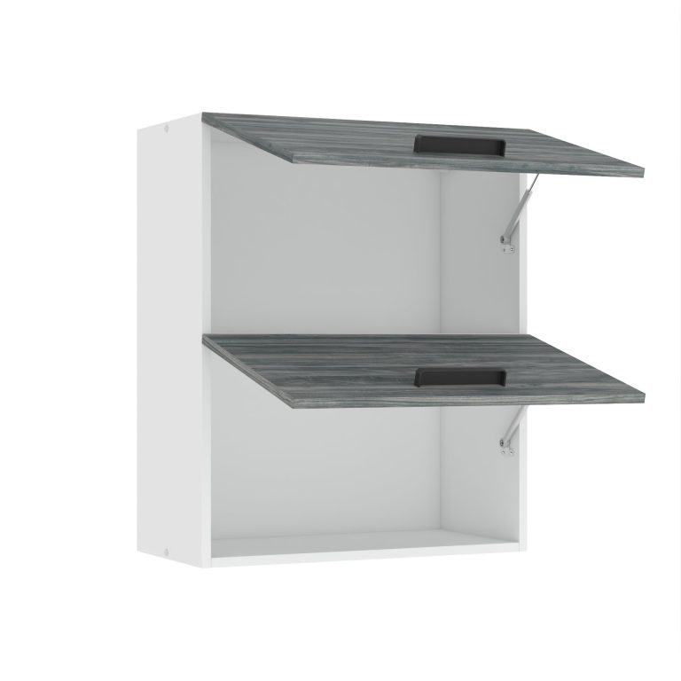 Belini Mobile da cucina Premium Versione completa superiore 60 cm Grigio Antracite Glamour Wood Produttore TOR SGP2-60/0/WT/GW/0/B1/PP