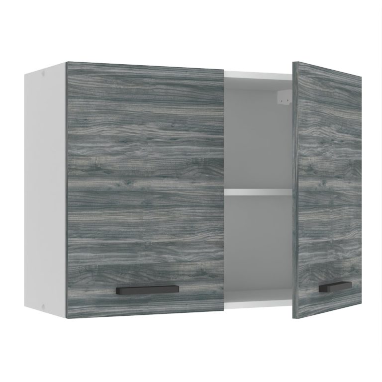 Belini Mobile da cucina Premium Versione completa superiore 80 cm Grigio Antracite Glamour Wood Produttore TOR SG80/0/WT/GW/0/B1/PP