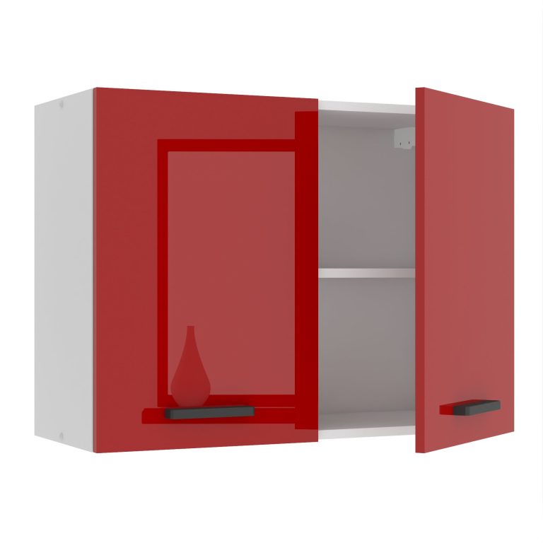 Belini Mobile da cucina Premium Versione completa superiore 80 cm rosso lucido Produttore INF SG80/0/WT/R/0/B1/PP