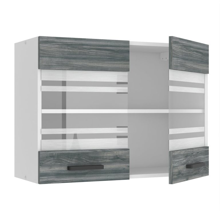 Belini Mobile da cucina Premium Versione completa superiore 80 cm Grigio Antracite Glamour Wood Produttore TOR SGW80/0/WT/GW/0/B1/PP
