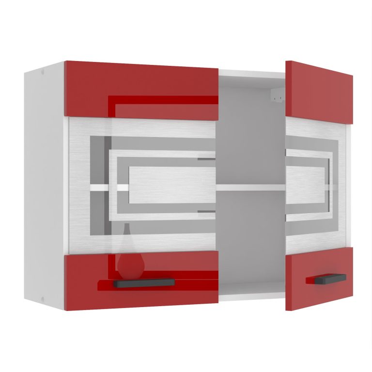 Belini Mobile da cucina Premium Versione completa superiore 80 cm rosso lucido Produttore INF SGW80/0/WT/R/0/B1/PP
