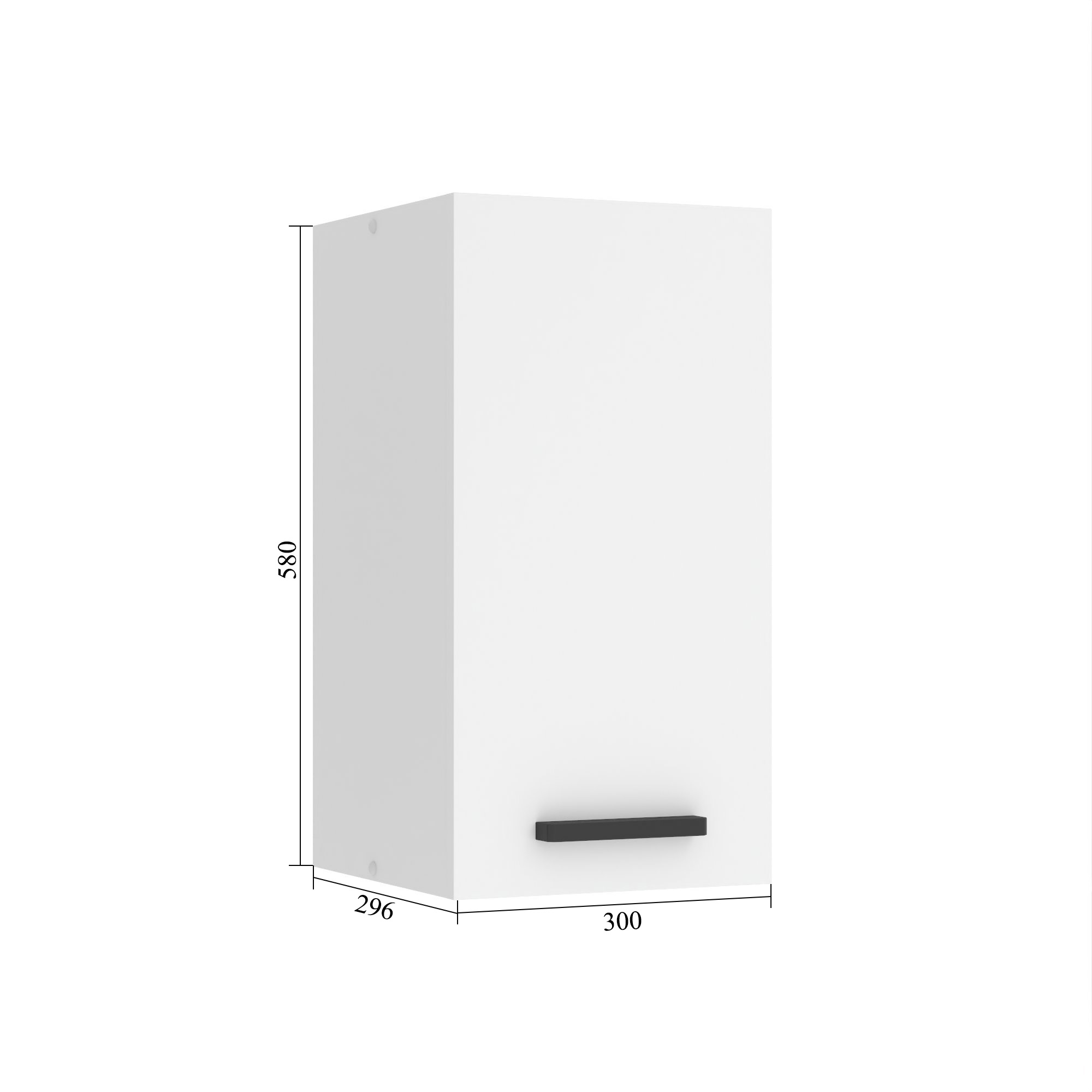 Mobile da cucina Belini Premium Versione completa superiore 30 cm Grigio Antracite Glamour Wood Produttore TOR SG30/0/WT/GW/0/B1/PP