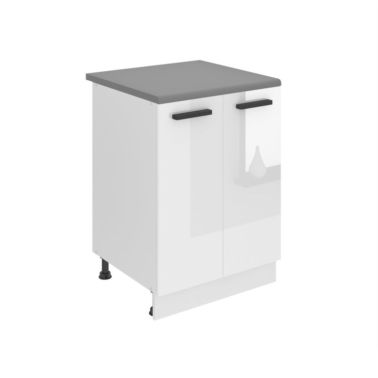 Belini Mobile basso da cucina Premium Versione completa 60 cm bianco lucido con piano di lavoro Produttore INF SD2-60/0/WT/W/B/B1/PP







