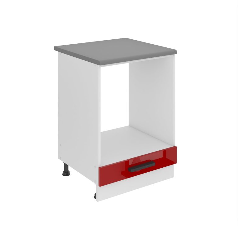 Belini Mobile basso da cucina per incasso del forno Premium Versione completa 60 cm rosso lucido con piano di lavoro Produttore INF SDP60/0/WT/R/B/B1/PP








