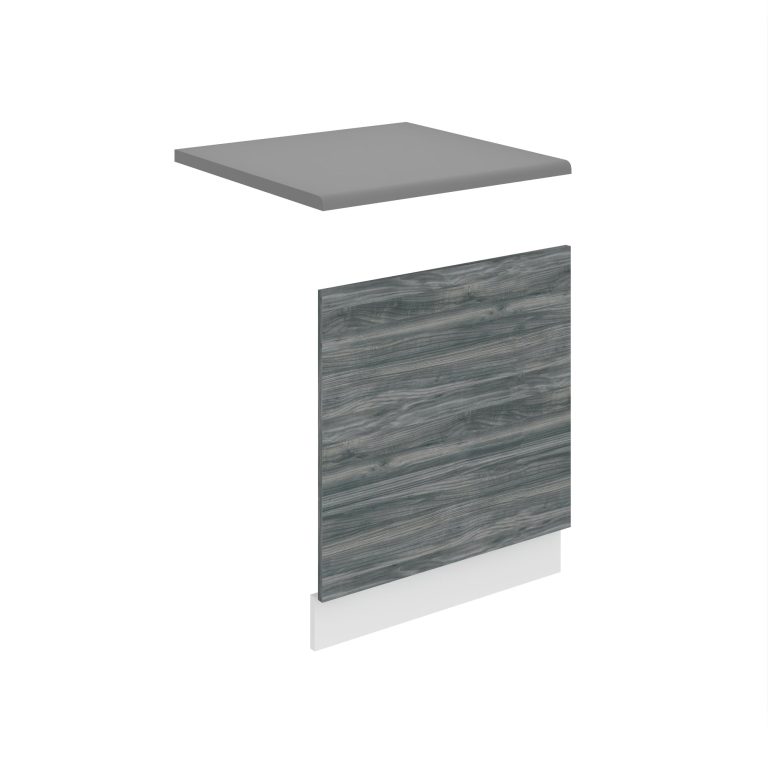 Belini pannello frontale parzialmente integrato per lavastoviglie Premium Versione completa 60 cm grigio antracite glamour wood con piano di lavoro Produttore TOR PO60/0/WT/GW/B/B1/PP







