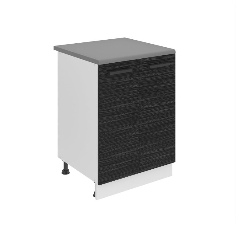 Belini Mobile basso da cucina Premium Versione completa 60 cm vero ebano con piano di lavoro Produttore TOR SD2-60/0/WT/HK/B/B1/PP







