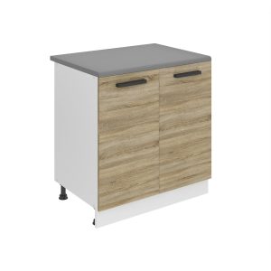 Belini Mobile basso da cucina Premium Versione completa 80 cm quercia Sonoma con piano di lavoro Produttore






