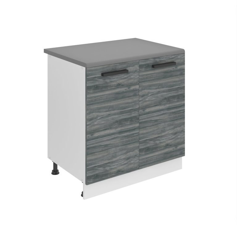 Belini Mobile basso da cucina Belini Premium Versione completa 80 cm grigio antracite glamour wood con piano di lavoro Produttore TOR SD80/0/WT/GW/B/B1/PP







