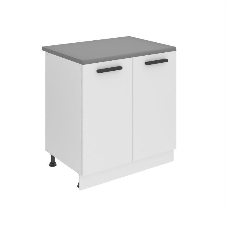 Belini Mobile basso da cucina Premium Versione completa 80 cm bianco opaco con piano di lavoro Produttore TOR SD80/0/WT/WT/B/B1/PP







