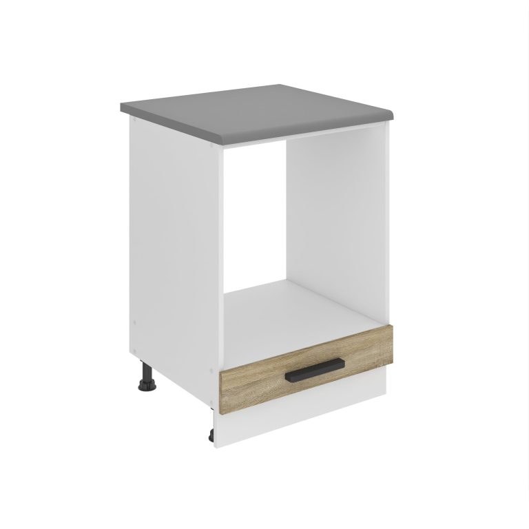 Belini Mobile basso da cucina per incasso del forno Premium Versione completa 60 cm quercia Sonoma con piano di lavoro Produttore TOR SDP60/0/WT/DS/B/B1/PP







