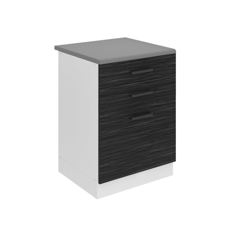 Belini Mobile basso con cassetti Premium Versione completa 60 cm vero ebano con piano di lavoro Produttore TOR SDSZ60/0/WT/HK/B/B1/PP






