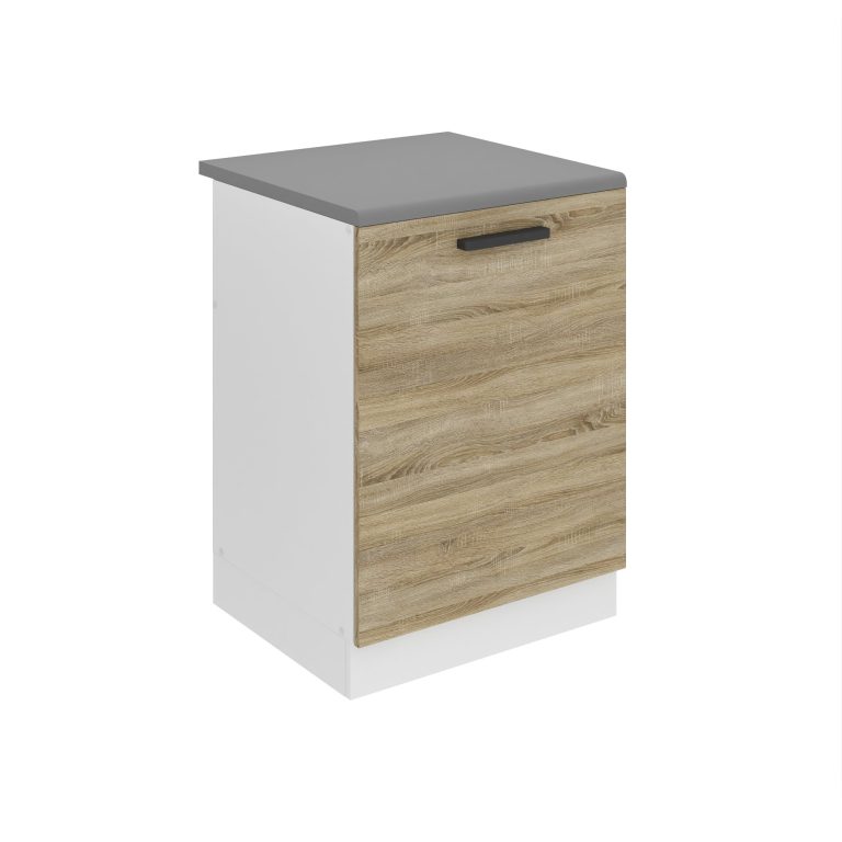 Belini Mobile basso da cucina per lavello Premium Versione completa 60 cm quercia Sonoma con piano di lavoro Produttore TOR SDZ60/0/WT/DS/B/B1/PP






