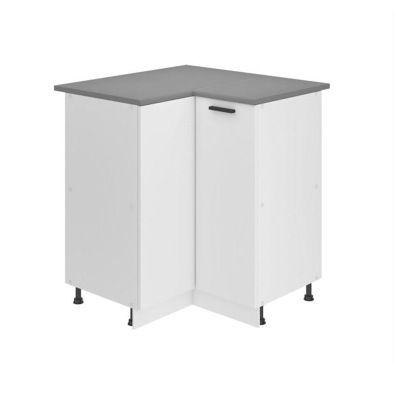 Belini Mobile basso da cucina per angolo Premium Versione completa 90 cm bianco opaco con piano di lavoro Produttore TOR SNP90/0/WT/WT/B/B1/PP







