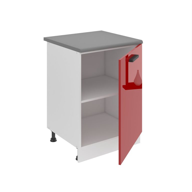 Belini Mobile basso da cucina Premium Versione completa 60 cm rosso lucido con piano di lavoro Produttore  INF SD60/0/WT/R/B/B1/PP


