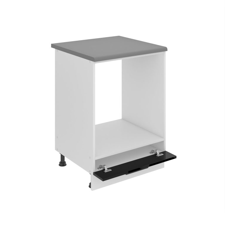 Belini Mobile basso da cucina per incasso del forno Premium Versione completa 60 cm nero lucido con piano di lavoro Produttore INF SDP60/0/WT/B/B/B1/PP








