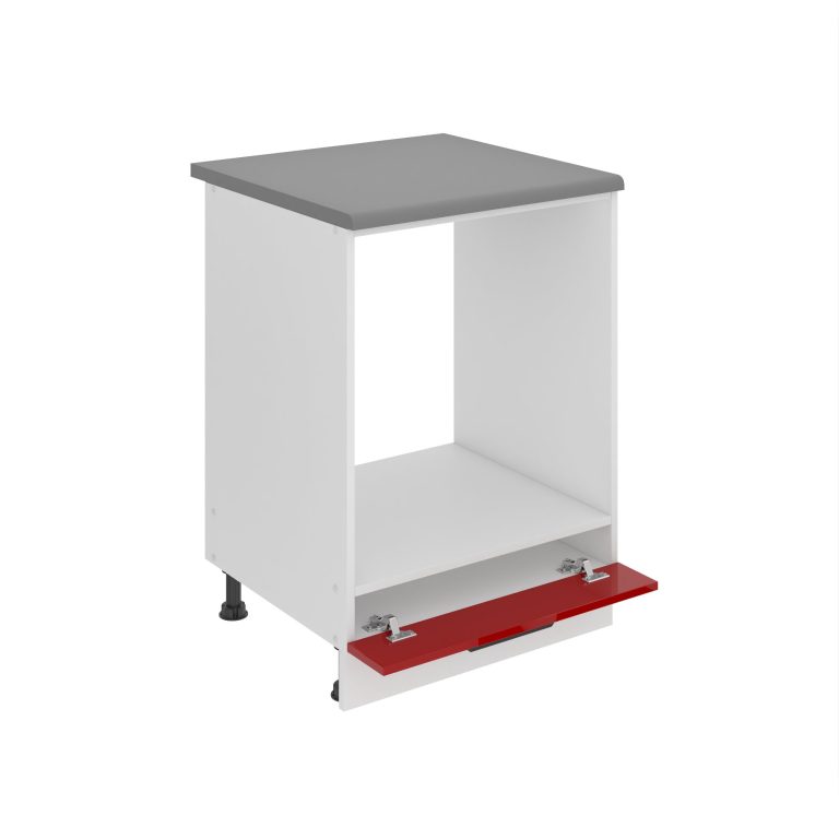 Belini Mobile basso da cucina per incasso del forno Premium Versione completa 60 cm rosso lucido con piano di lavoro Produttore INF SDP60/0/WT/R/B/B1/PP







