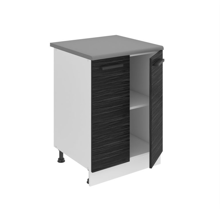 Belini Mobile basso da cucina Premium Versione completa 60 cm vero ebano con piano di lavoro Produttore TOR SD2-60/0/WT/HK/B/B1/PP







