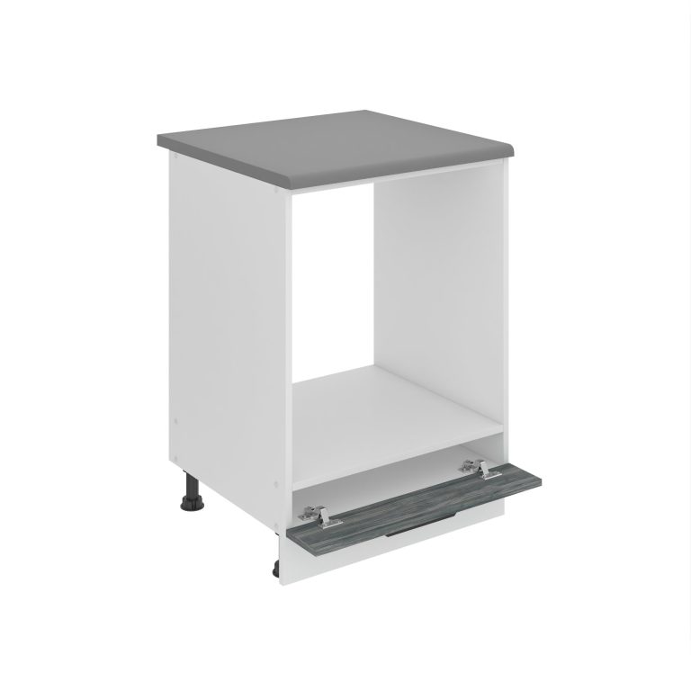 Belini Mobile basso da cucina per incasso del forno Premium Versione completa 60 cm grigio antracite glamour wood con piano di lavoro Produttore TOR SDP60/0/WT/GW/B/B1/PP







