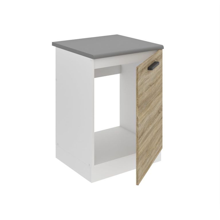 Belini Mobile basso da cucina per lavello Premium Versione completa 60 cm quercia Sonoma con piano di lavoro Produttore TOR SDZ60/0/WT/DS/B/B1/PP






