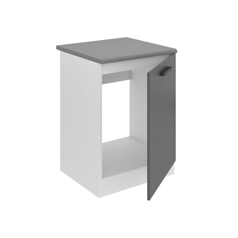 Belini Mobile basso da cucina per lavello Premium Versione completa 60 cm grigio opaco con piano di lavoro Produttore TOR SDZ60/0/WT/SR/B/B1/PP







