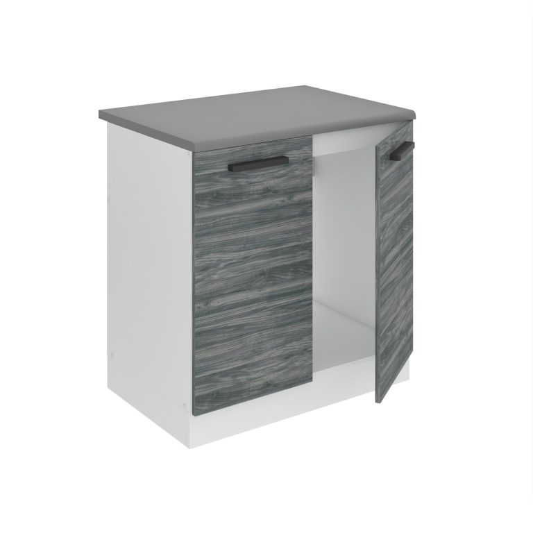 Belini Mobile basso da cucina  per lavello Premium Versione completa 80 cm grigio antracite glamour wood con piano di lavoro Produttore  TOR SDZ80/0/WT/GW/B/B1/PP







