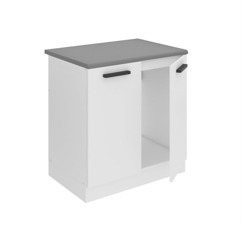 Belini Mobile basso da cucina per lavello Premium Versione completa 80 cm bianco opaco con piano di lavoro Produttore TOR SDZ80/0/WT/WT/B/B1/PP







