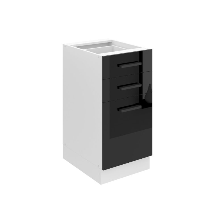 Belini Mobile base con cassetti Premium Versione completa 40 cm nero lucido senza piano di lavoro Produttore INF SDSZ40/0/WT/B/0/B1/PP







