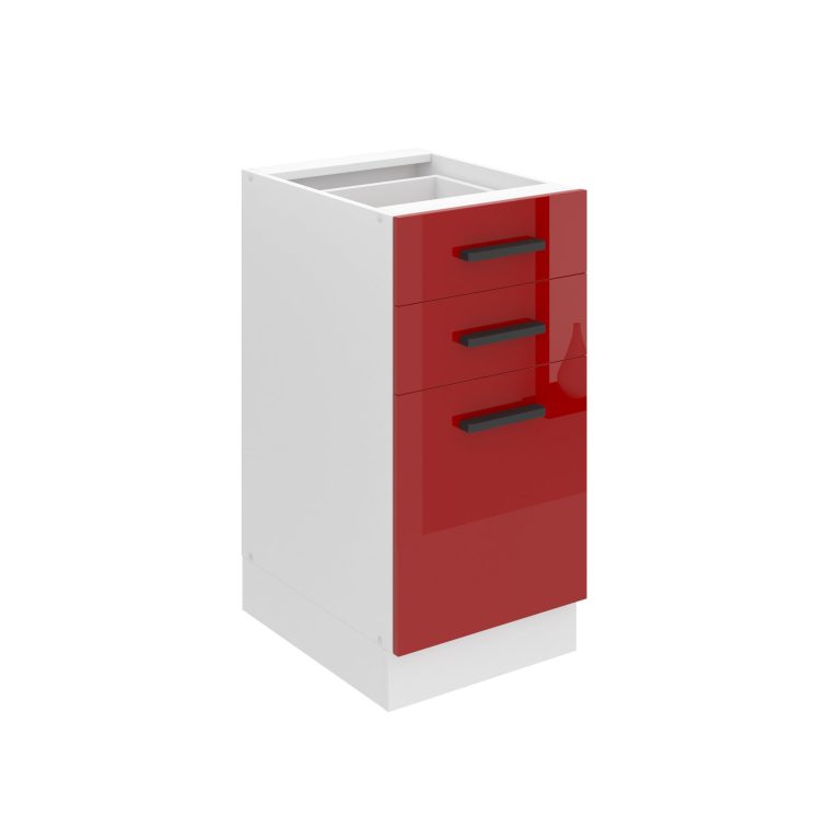 Belini Mobile base con cassetti  Premium Versione completa 40 cm rosso lucido senza piano di lavoro Produttore INF SDSZ40/0/WT/R/0/B1/PP







