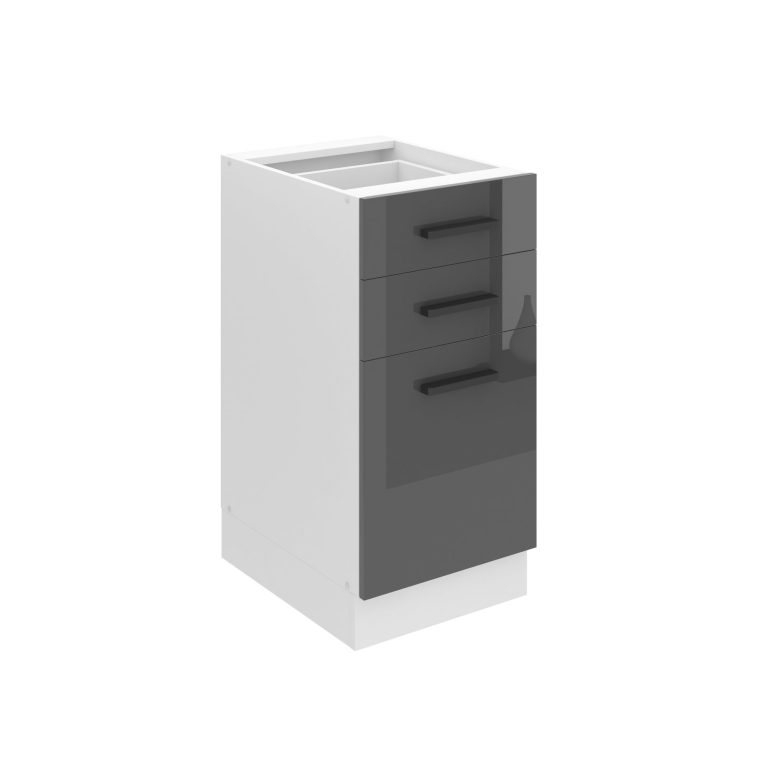Belini  Mobile base con cassetti Premium Versione completa 40 cm grigio lucido senza piano di lavoro Produttore INF SDSZ40/0/WT/S/0/B1/PP






