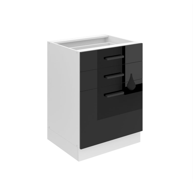 Belini  Mobile base con cassetti  Premium Versione completa 60 cm in nero lucido senza piano di lavoro Produttore INF SDSZ60/0/WT/B/0/B1/PP







