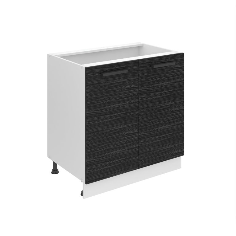 Belini Mobile basso da cucina Premium Versione completa 80 cm Ebano reale senza piano di lavoro Produttore TOR SD80/0/WT/HK/0/B1/PP






