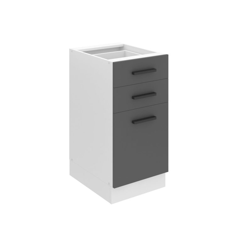 Belini Mobile base con cassetti Premium Versione completa 40 cm grigio opaco senza piano di lavoro Produttore TOR SDSZ40/0/WT/SR/0/B1/PP








